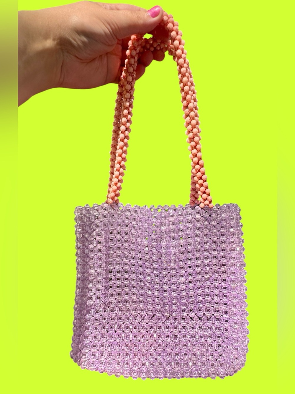 Pink & Purple Beaded Purse